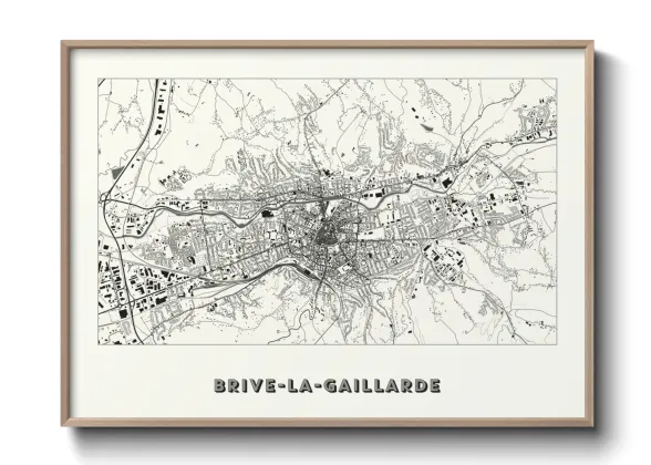 Une affiche de carte sur Brive-la-Gaillarde