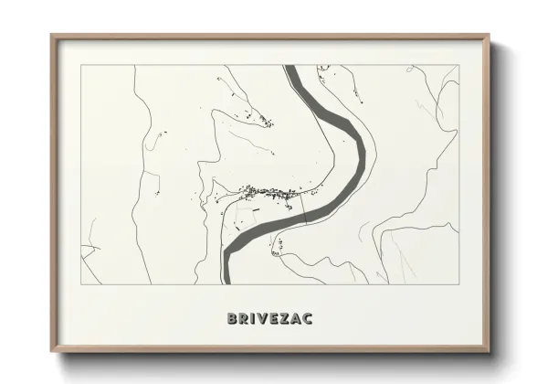 Une affiche de carte sur Brivezac