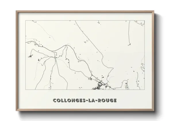 Une affiche de carte sur Collonges-la-Rouge