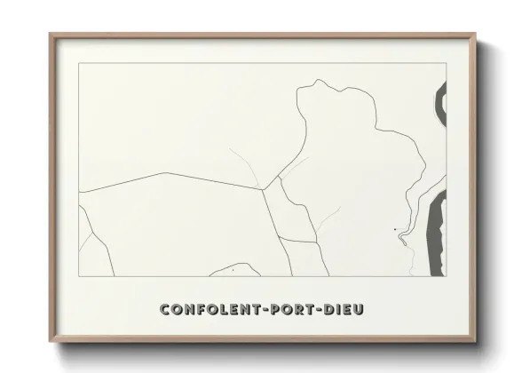 Une affiche de carte sur Confolent-Port-Dieu