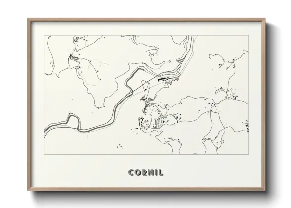 Une affiche de carte sur Cornil