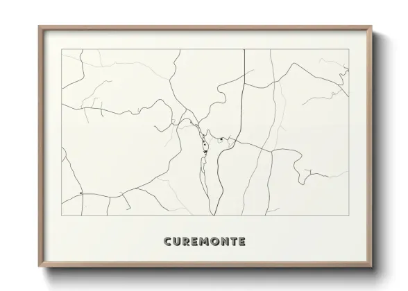 Une affiche de carte sur Curemonte