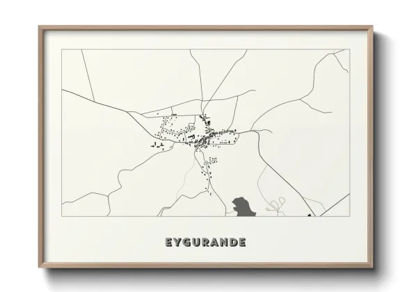 Une affiche de carte sur Eygurande