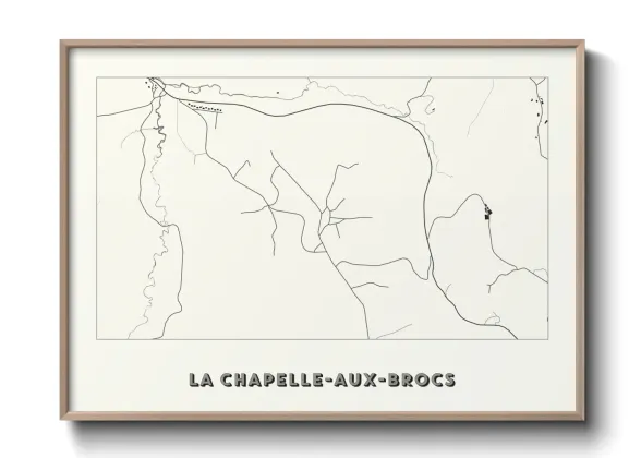 Une affiche de carte sur La Chapelle-aux-Brocs