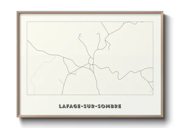 Une affiche de carte sur Lafage-sur-Sombre
