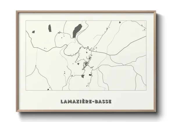 Une affiche de carte sur Lamazière-Basse
