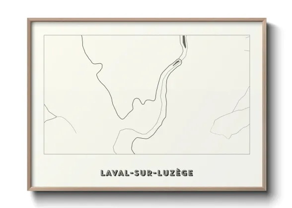Une affiche de carte sur Laval-sur-Luzège