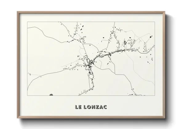 Une affiche de carte sur Le Lonzac