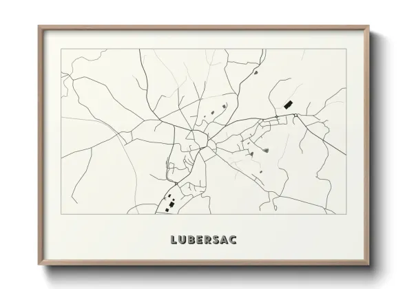 Une affiche de carte sur Lubersac