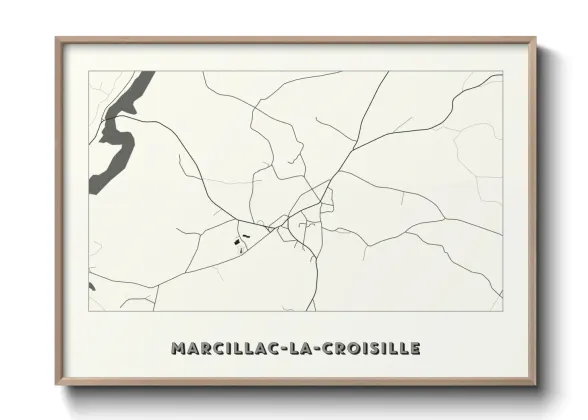 Une affiche de carte sur Marcillac-la-Croisille