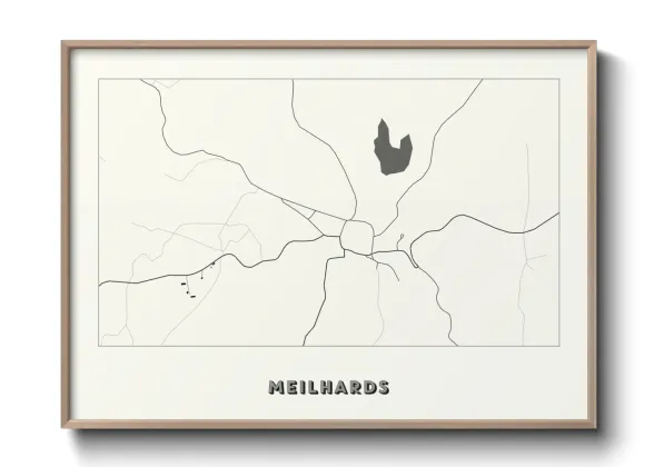 Une affiche de carte sur Meilhards