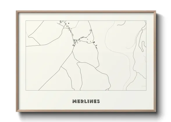 Une affiche de carte sur Merlines