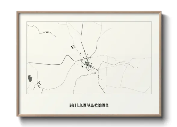 Une affiche de carte sur Millevaches