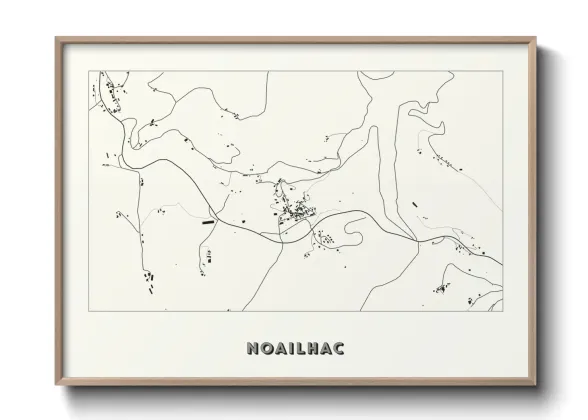 Une affiche de carte sur Noailhac