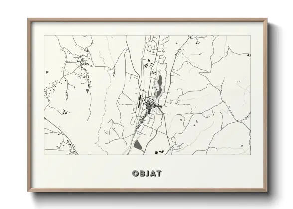 Une affiche de carte sur Objat
