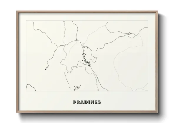 Une affiche de carte sur Pradines