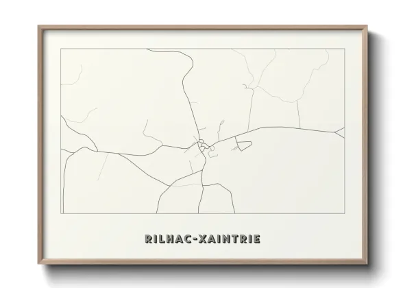 Une affiche de carte sur Rilhac-Xaintrie