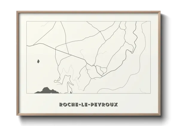 Une affiche de carte sur Roche-le-Peyroux