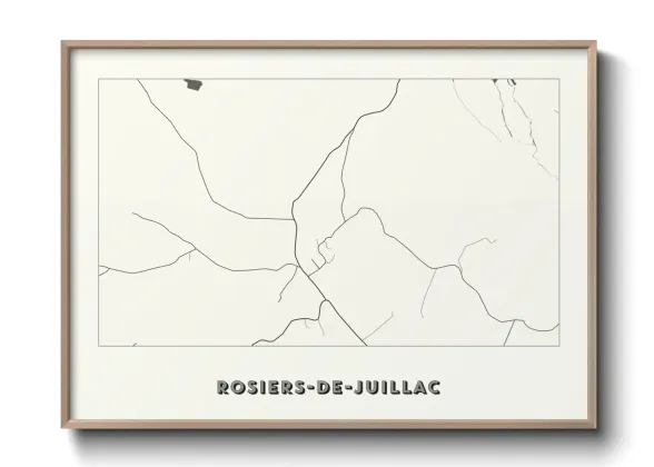 Une affiche de carte sur Rosiers-de-Juillac