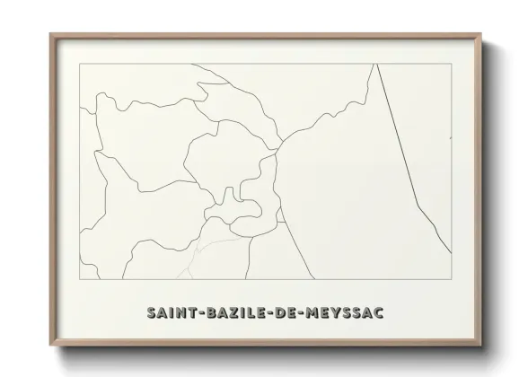 Une affiche de carte sur Saint-Bazile-de-Meyssac