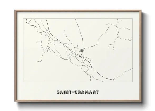 Une affiche de carte sur Saint-Chamant