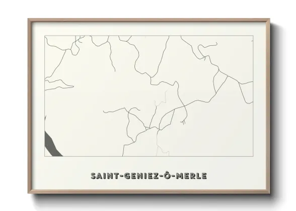 Une affiche de carte sur Saint-Geniez-ô-Merle