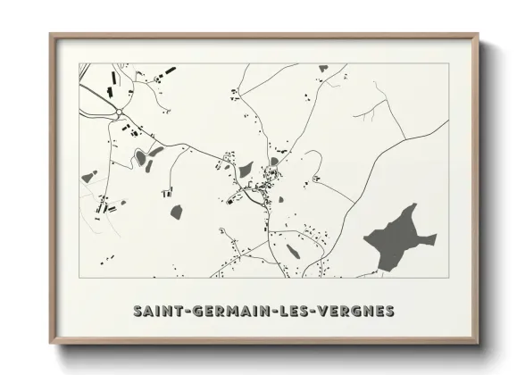 Une affiche de carte sur Saint-Germain-les-Vergnes