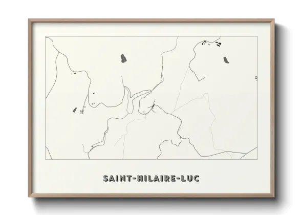 Une affiche de carte sur Saint-Hilaire-Luc