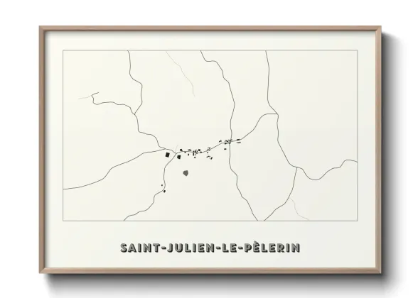 Une affiche de carte sur Saint-Julien-le-Pèlerin