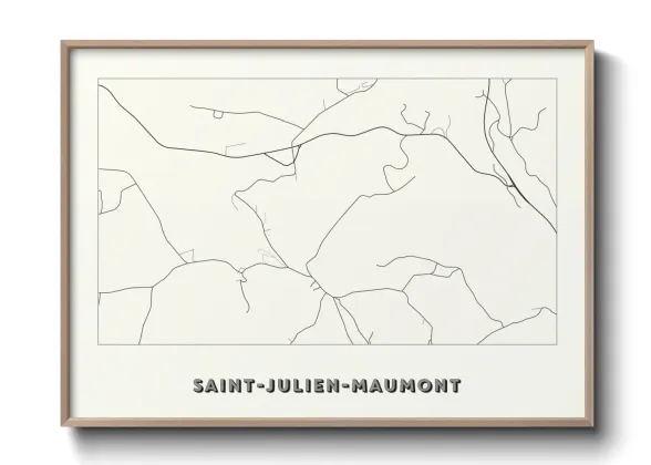 Une affiche de carte sur Saint-Julien-Maumont