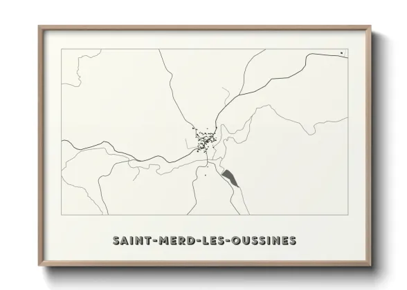 Une affiche de carte sur Saint-Merd-les-Oussines
