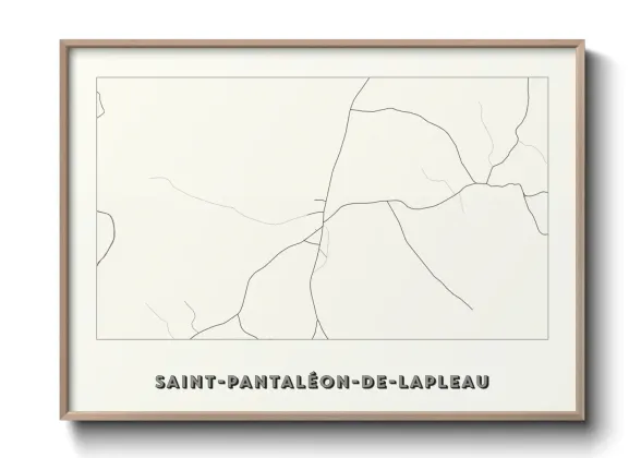 Une affiche de carte sur Saint-Pantaléon-de-Lapleau