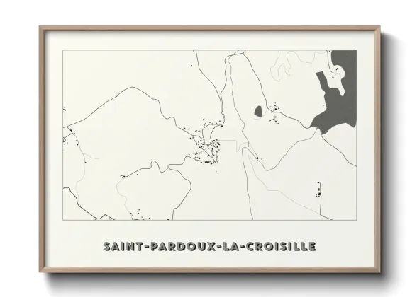 Une affiche de carte sur Saint-Pardoux-la-Croisille
