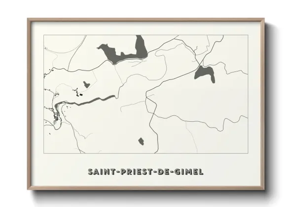 Une affiche de carte sur Saint-Priest-de-Gimel