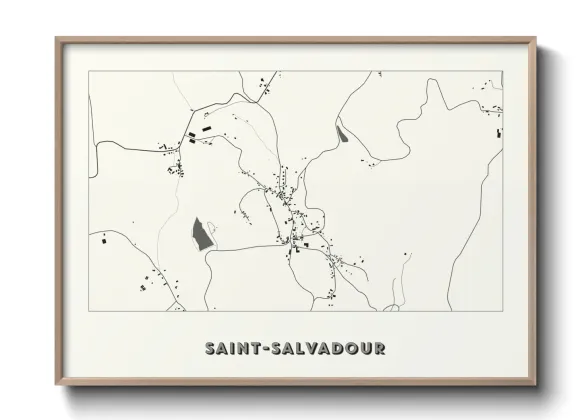 Une affiche de carte sur Saint-Salvadour