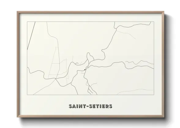 Une affiche de carte sur Saint-Setiers
