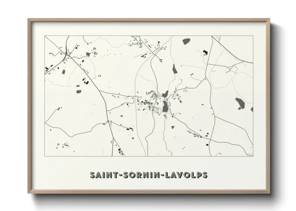Une affiche de carte sur Saint-Sornin-Lavolps