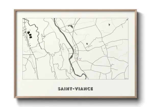 Une affiche de carte sur Saint-Viance