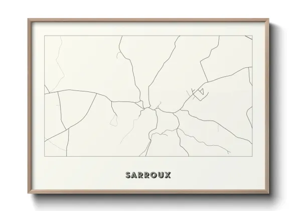 Une affiche de carte sur Sarroux