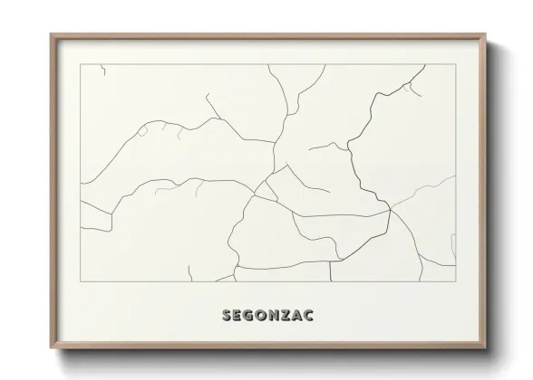 Une affiche de carte sur Segonzac