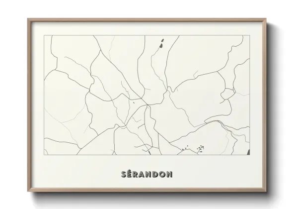 Une affiche de carte sur Sérandon