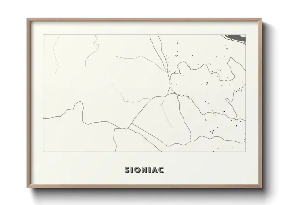 Une affiche de carte sur Sioniac