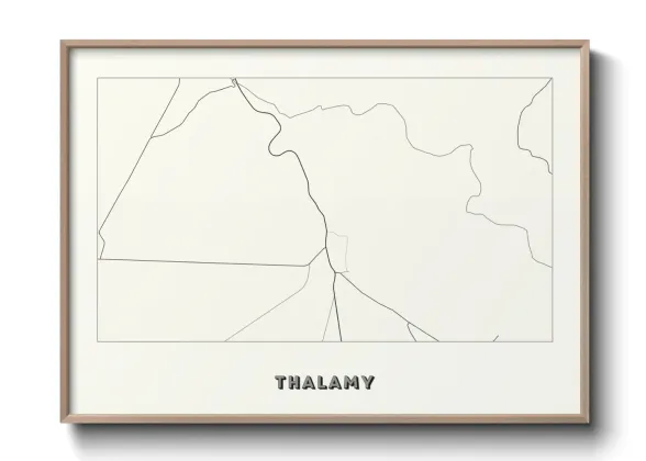 Une affiche de carte sur Thalamy