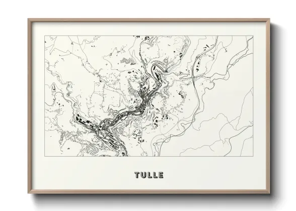Une affiche de carte sur Tulle