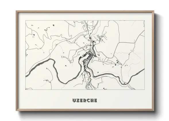 Une affiche de carte sur Uzerche