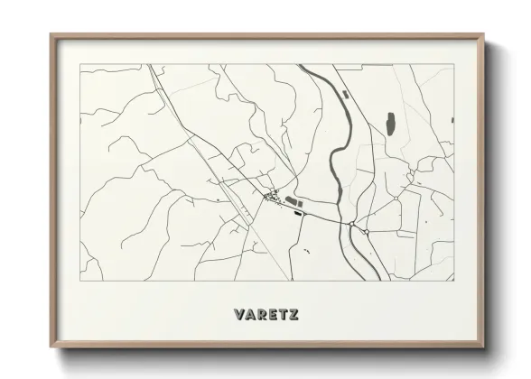 Une affiche de carte sur Varetz