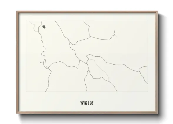 Une affiche de carte sur Veix