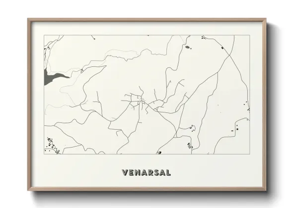 Une affiche de carte sur Venarsal