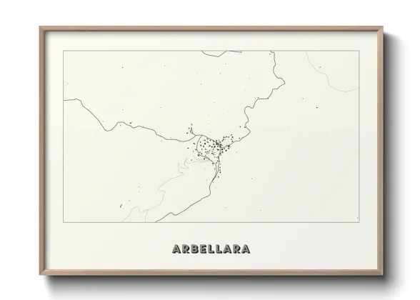 Une affiche de carte sur Arbellara