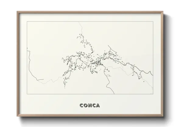 Une affiche de carte sur Conca